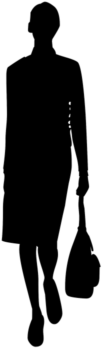 Siluetas De Personas Png - Woman Suit Silhouette Png (229x720), Png Download