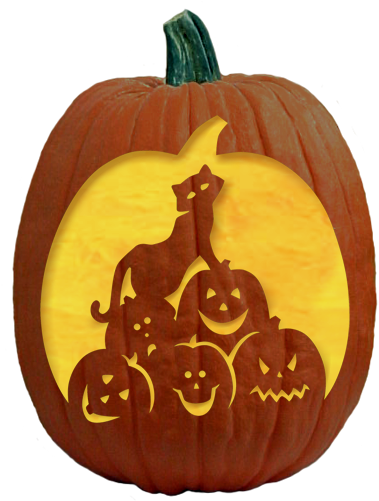 Baby's First Halloween Pumpkin Template (500x500), Png Download