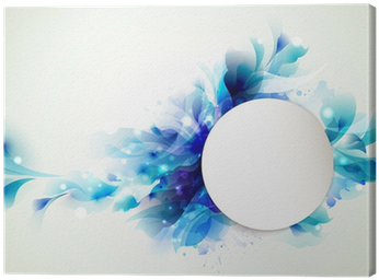 Cuadro En Lienzo Resumen De Fondo Con Elementos Azules - Blue (400x400), Png Download