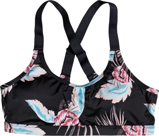 Top Deportivo Con Estampado Floral En Tonos Azules - Swimsuit (640x546), Png Download