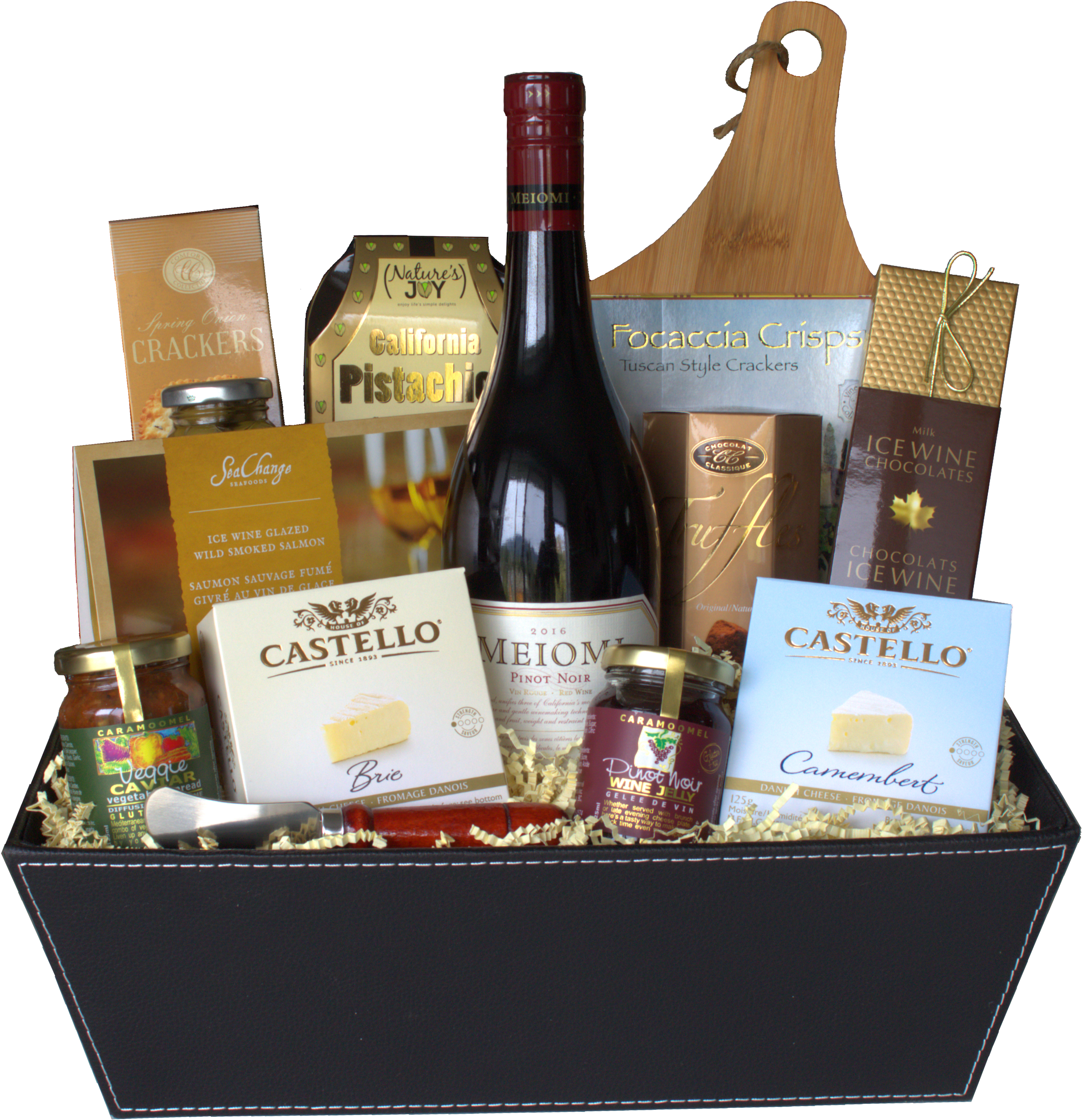 Wine & Cheese - Gift Basket (3181x3130), Png Download