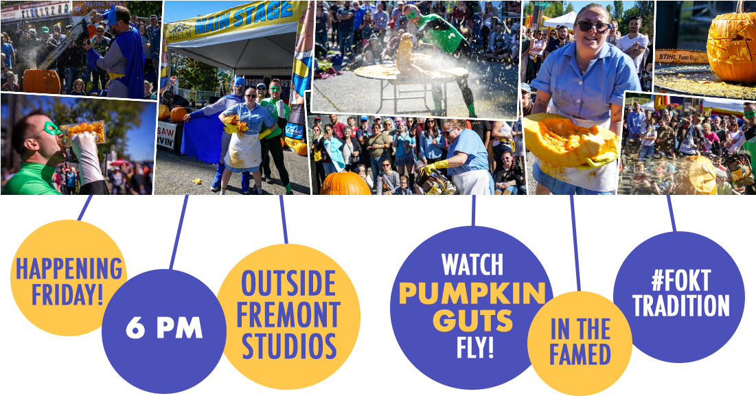 Texas Chainsaw Pumpkin Carving - Fremont Oktoberfest 2018 (1100x583), Png Download