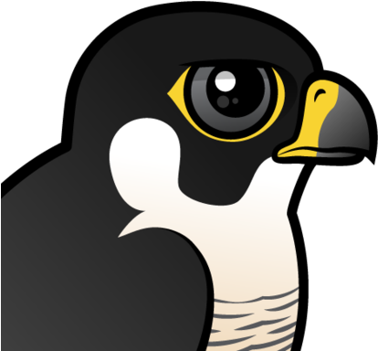 About The Peregrine Falcon - Peregrine Falcon Cartoon (440x440), Png Download