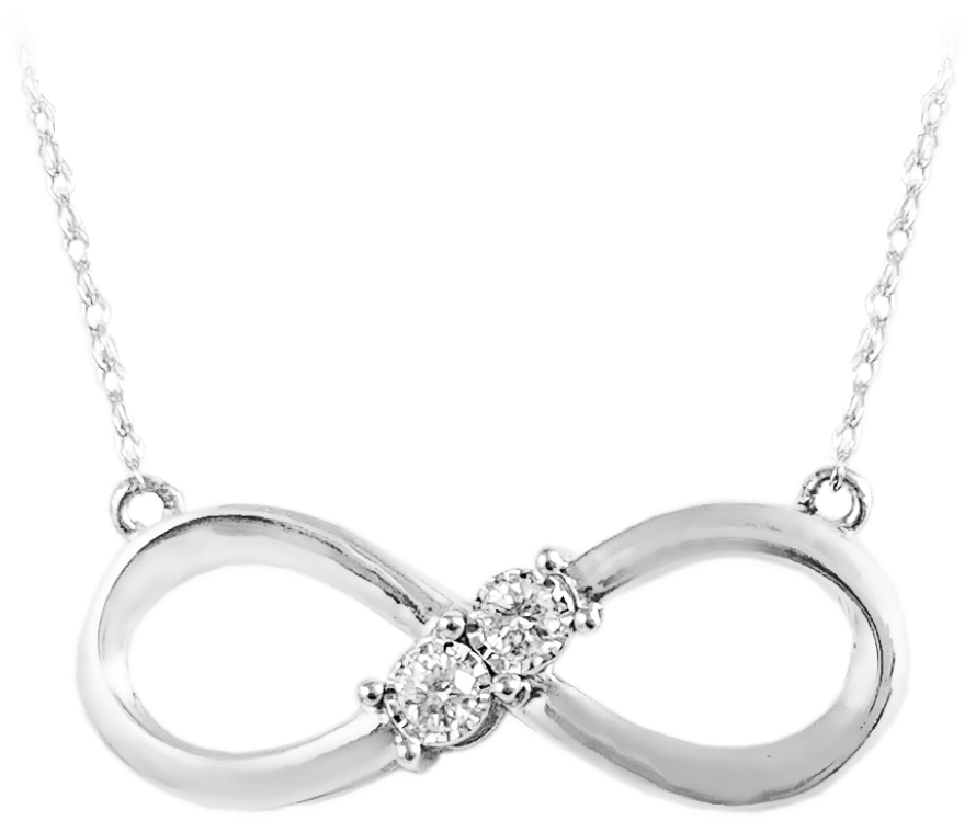 Dije Con Diamantes En Plata - Infinity (1000x1000), Png Download