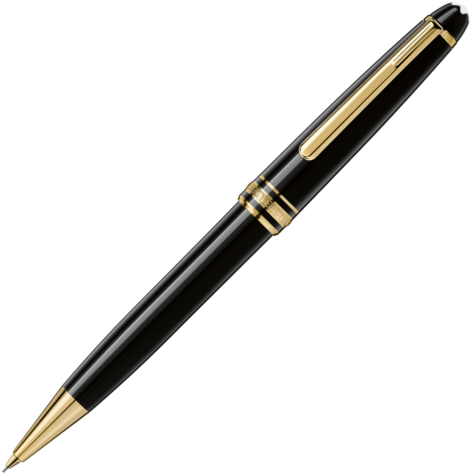 Montblanc Meisterstuck Classique Black Resin Gold Trim - Montblanc Meisterstuck Red Gold Classique Mechanical (480x480), Png Download