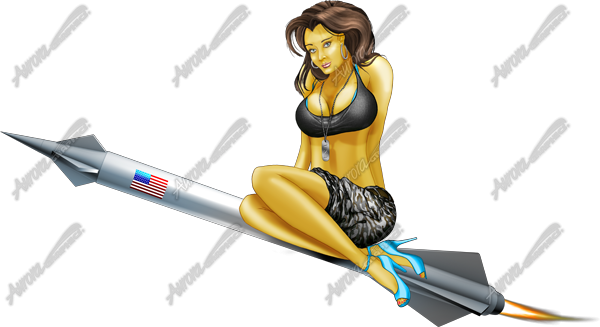 Pin-up Model (600x327), Png Download