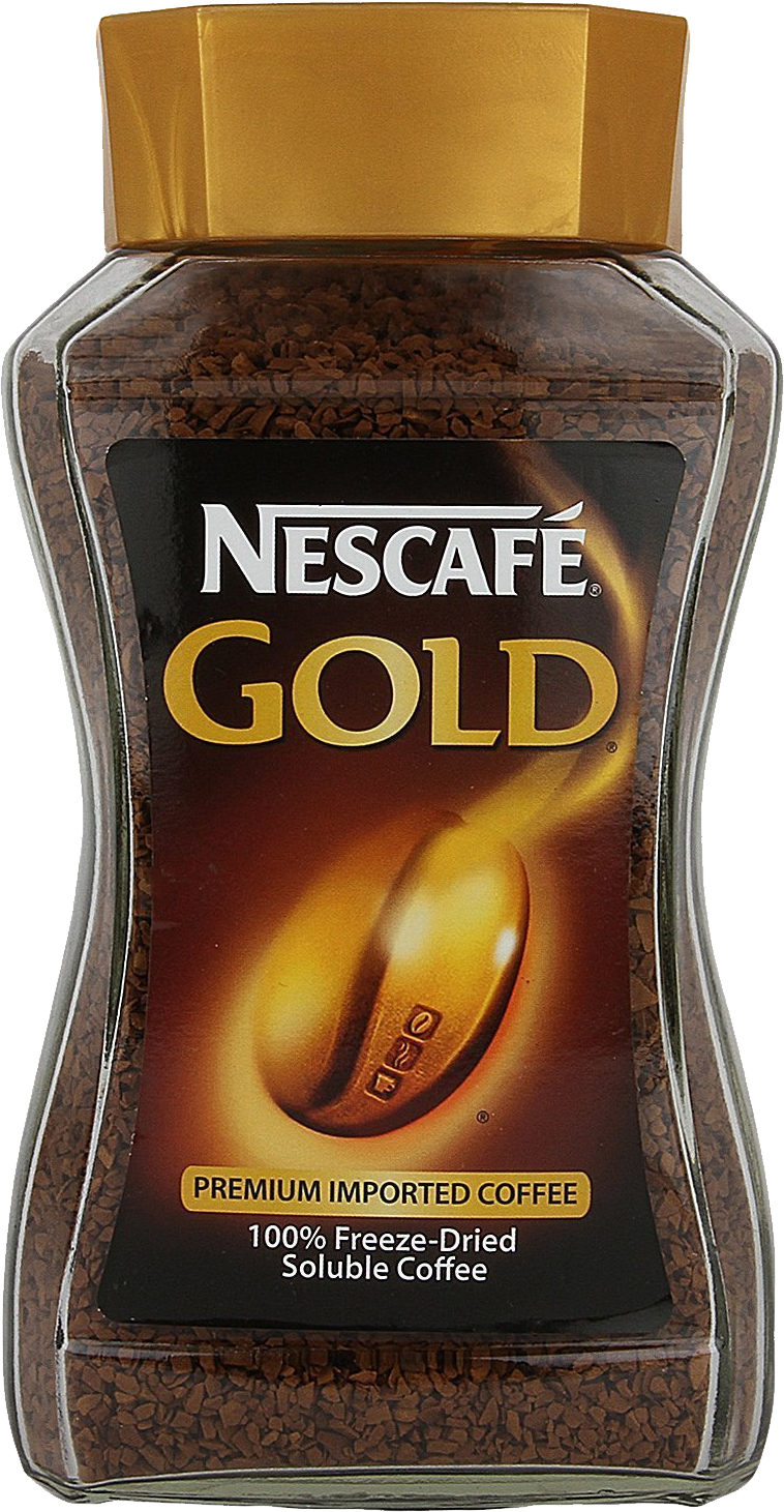 Nescafe Gold Jar 100g (758x1461), Png Download