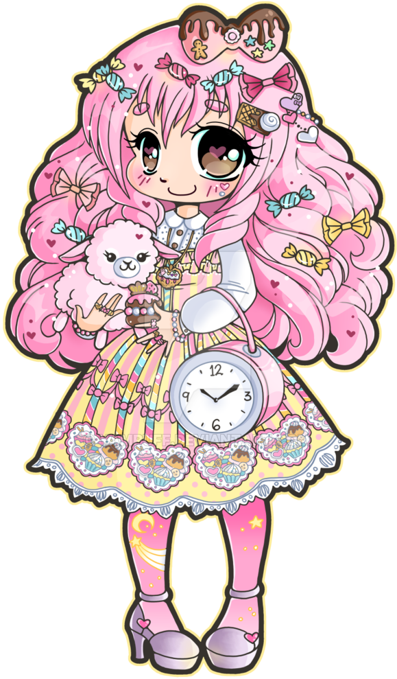 Lolita Png - Chibi (600x1009), Png Download