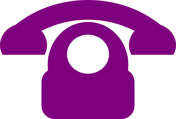 Phone - Telephone Icon Purple Png (600x405), Png Download
