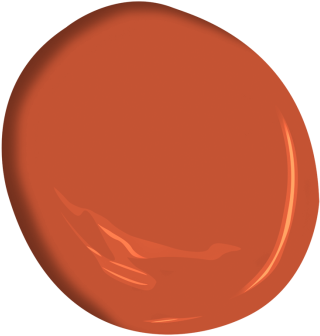 Fireball Orange - Blood Orange Benjamin Moore (360x360), Png Download