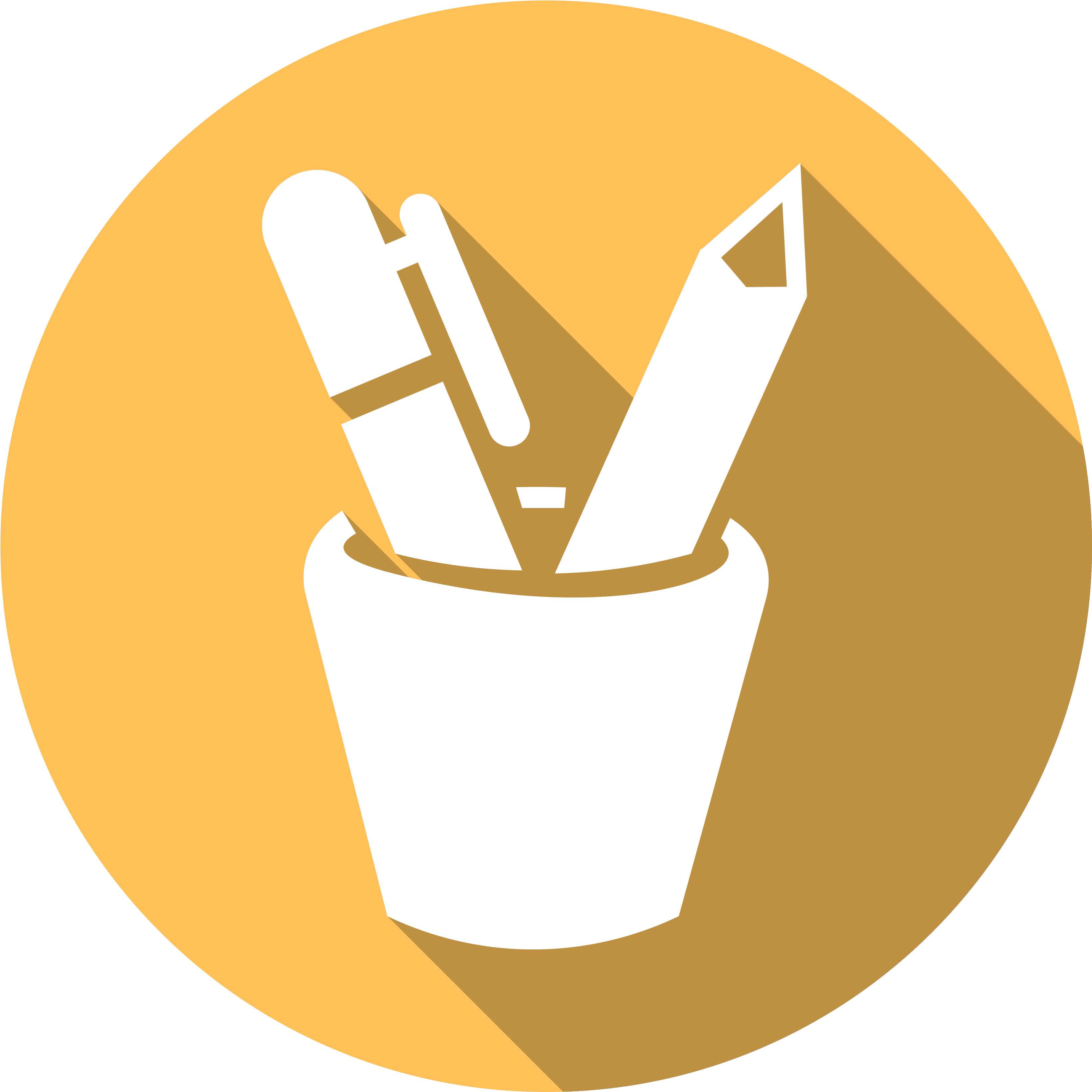 Icon If Pen & Pencil In A Cup - Office Administration Icon Png (3333x3333), Png Download