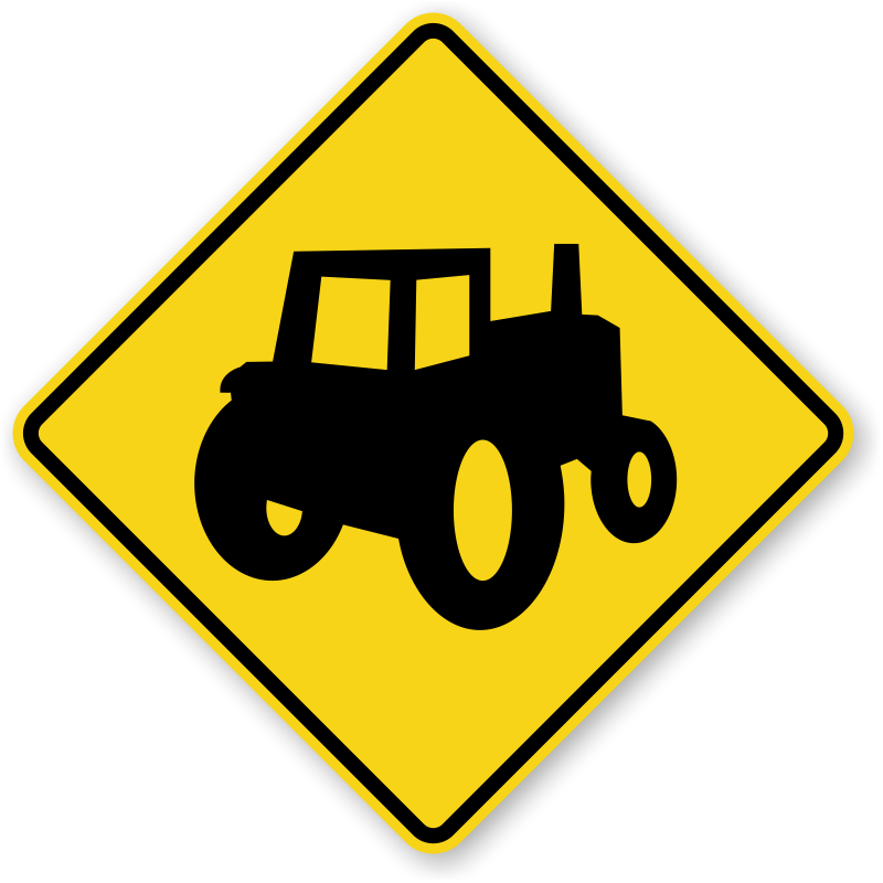 Tractor Clipart Crossing - Slow Down Clipart (800x800), Png Download