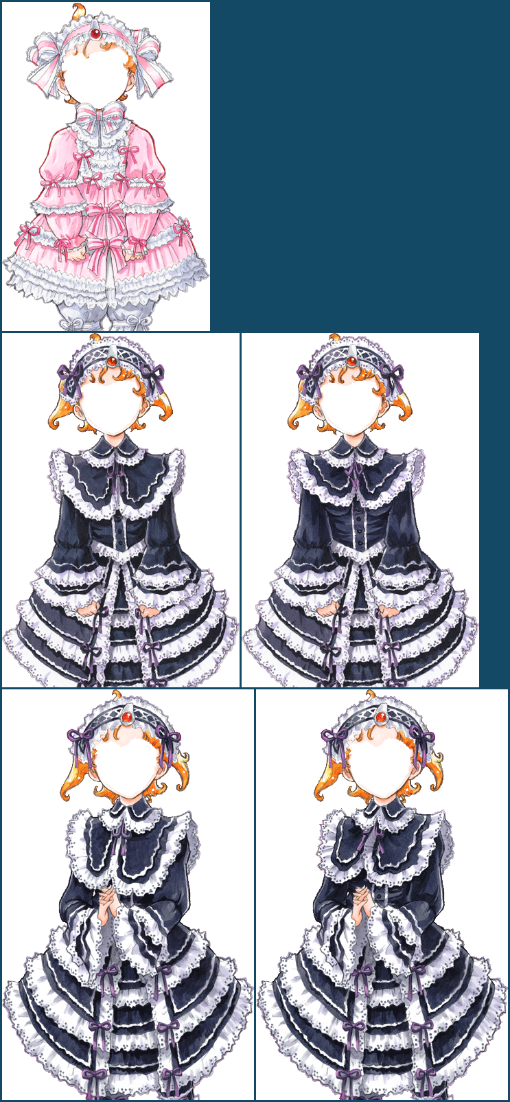 Lolita Dress - Princess Maker 5 (743x1605), Png Download