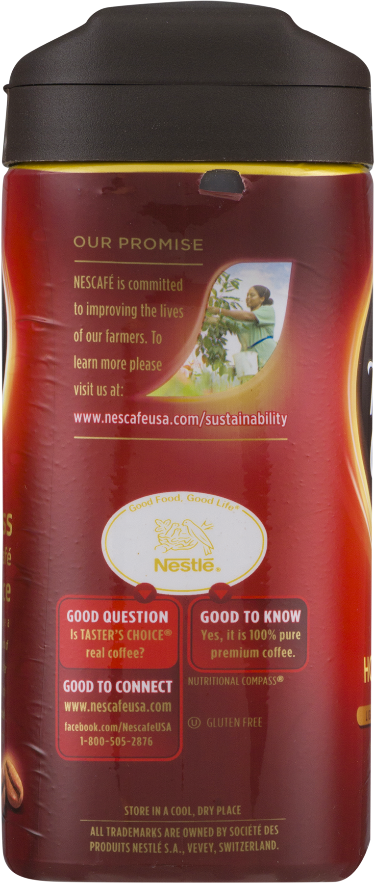 Nescafe Taster's Choice Instant Coffee (1800x1800), Png Download