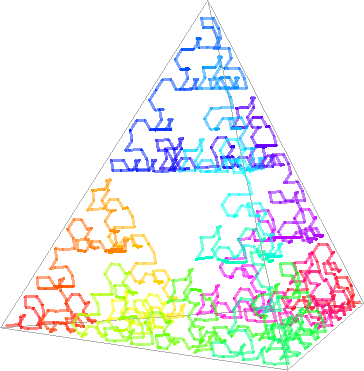 Representación Como Un Sistema De Lindenmayer - Sierpinski Arrowhead Curve (364x371), Png Download
