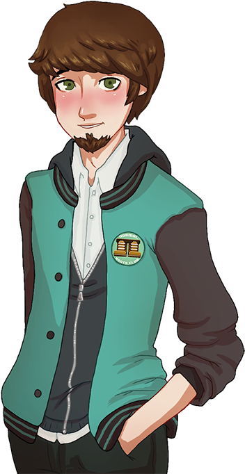 This Is The Blushing Pbg, Reblog For Pbgs Hugs - Asagao Academy Normal Boots Jacket (447x690), Png Download