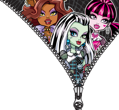 Monster High Zipper Psd78154 - Monster High Com Ziper (400x370), Png Download