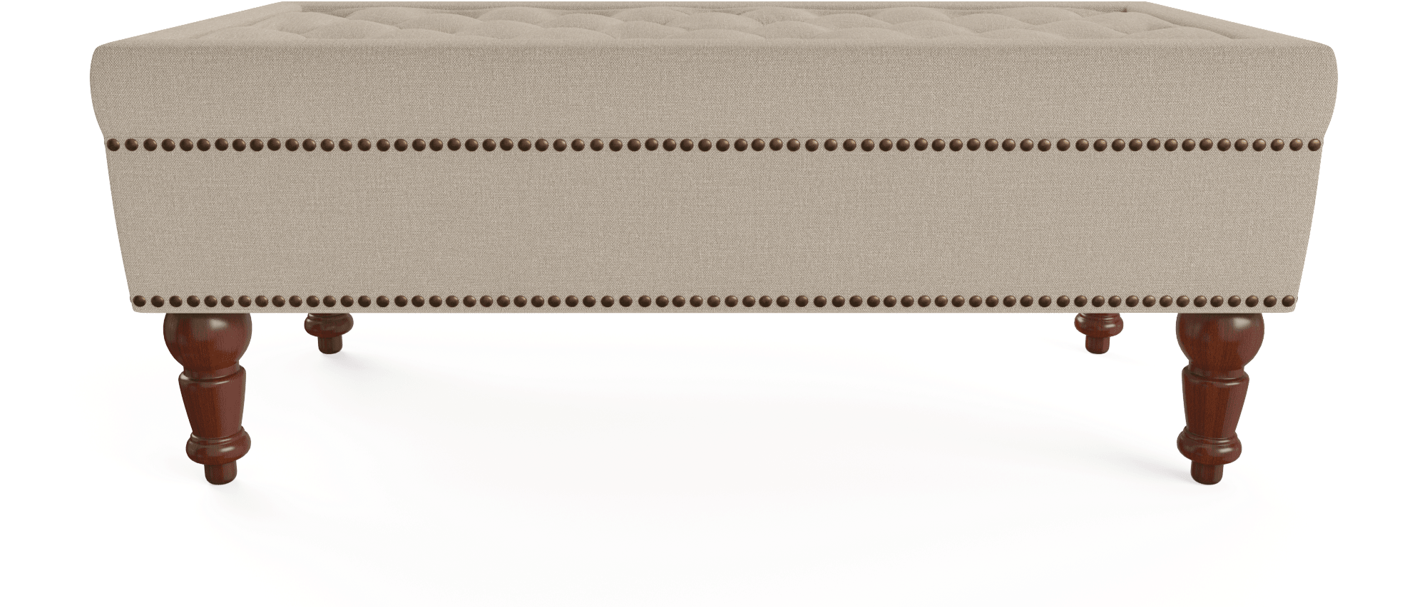 Helene® Ottoman - Helene Ottoman Colour: Stone Grey/brown (2000x1036), Png Download