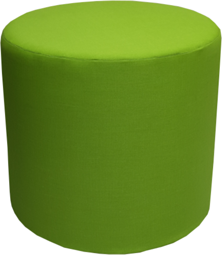 Green Round Ottoman-89 - Ottoman (800x903), Png Download
