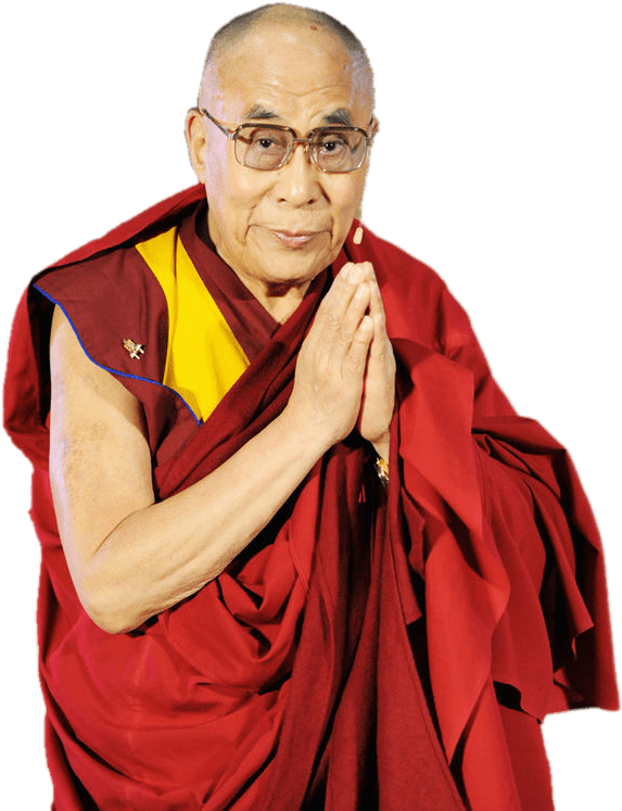 Dalai Lama Hands Clasped Together - Dalai Lama (590x754), Png Download