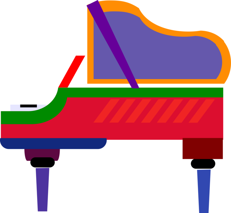 Vector Illustration Of Grand Piano Keyboard Musical - Summer Piano Concert (760x700), Png Download