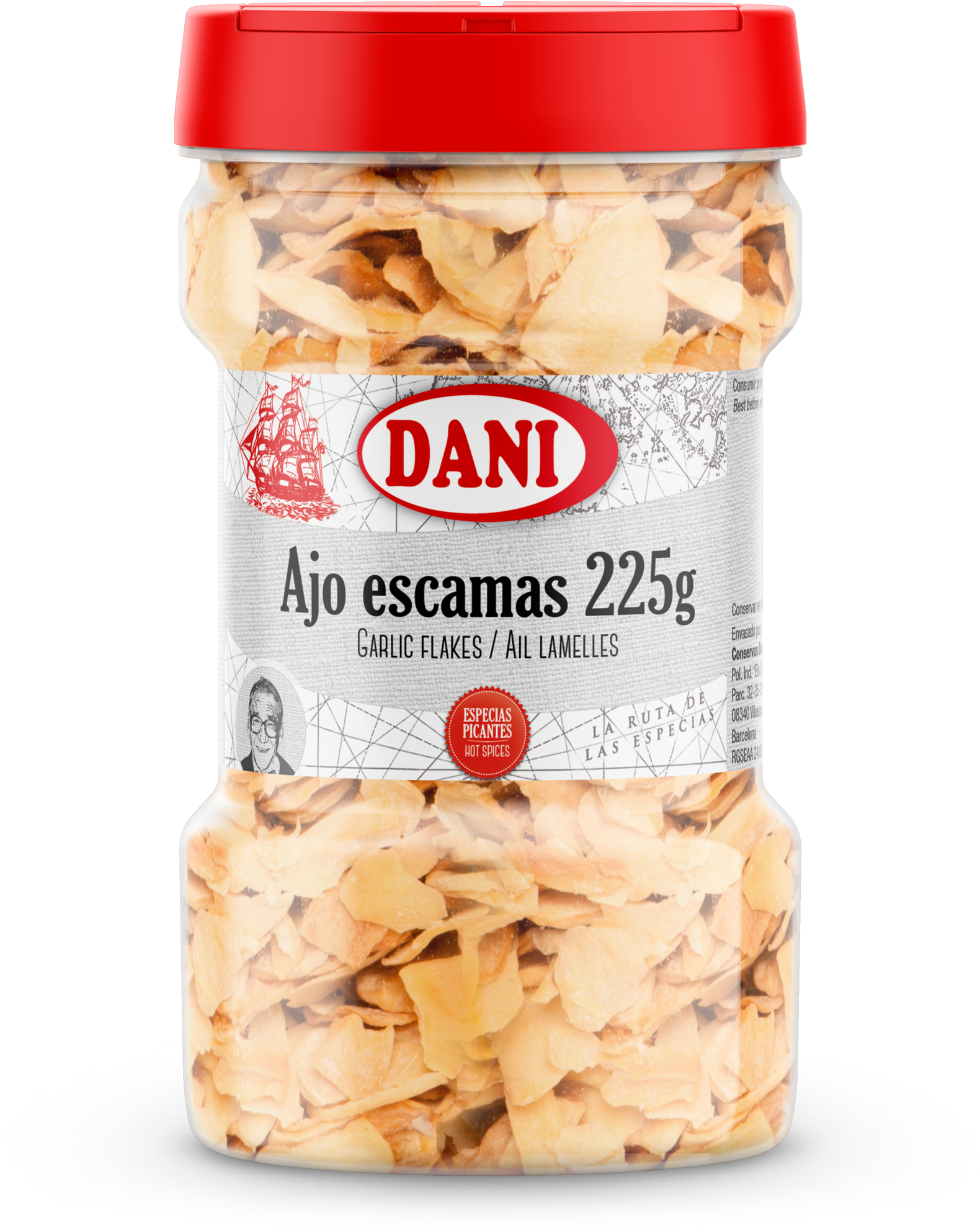 Ajo Escamas 225g - Conservas Dani (2275x2600), Png Download