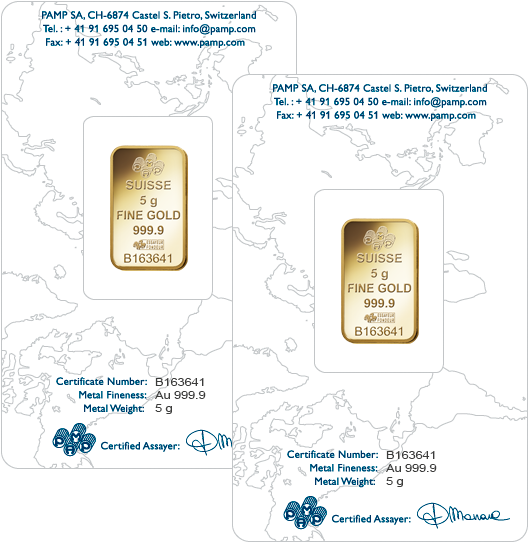 5 Gram Pamp Gold Bars Reverse - Platinum Bar (573x580), Png Download