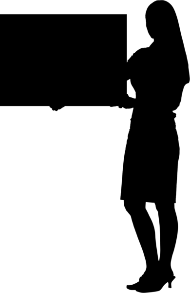 Black Silhouette - Silhouette (390x600), Png Download