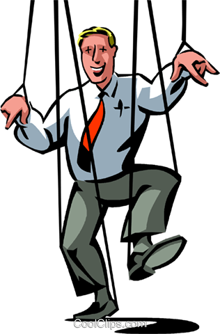 Businessman Puppet Royalty Free Vector Clip Art Illustration - Illustration (316x480), Png Download