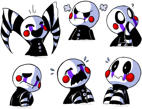 1 Reply 1 Retweet 1 Like - Puppet Fnaf Anime Chibi (500x388), Png Download