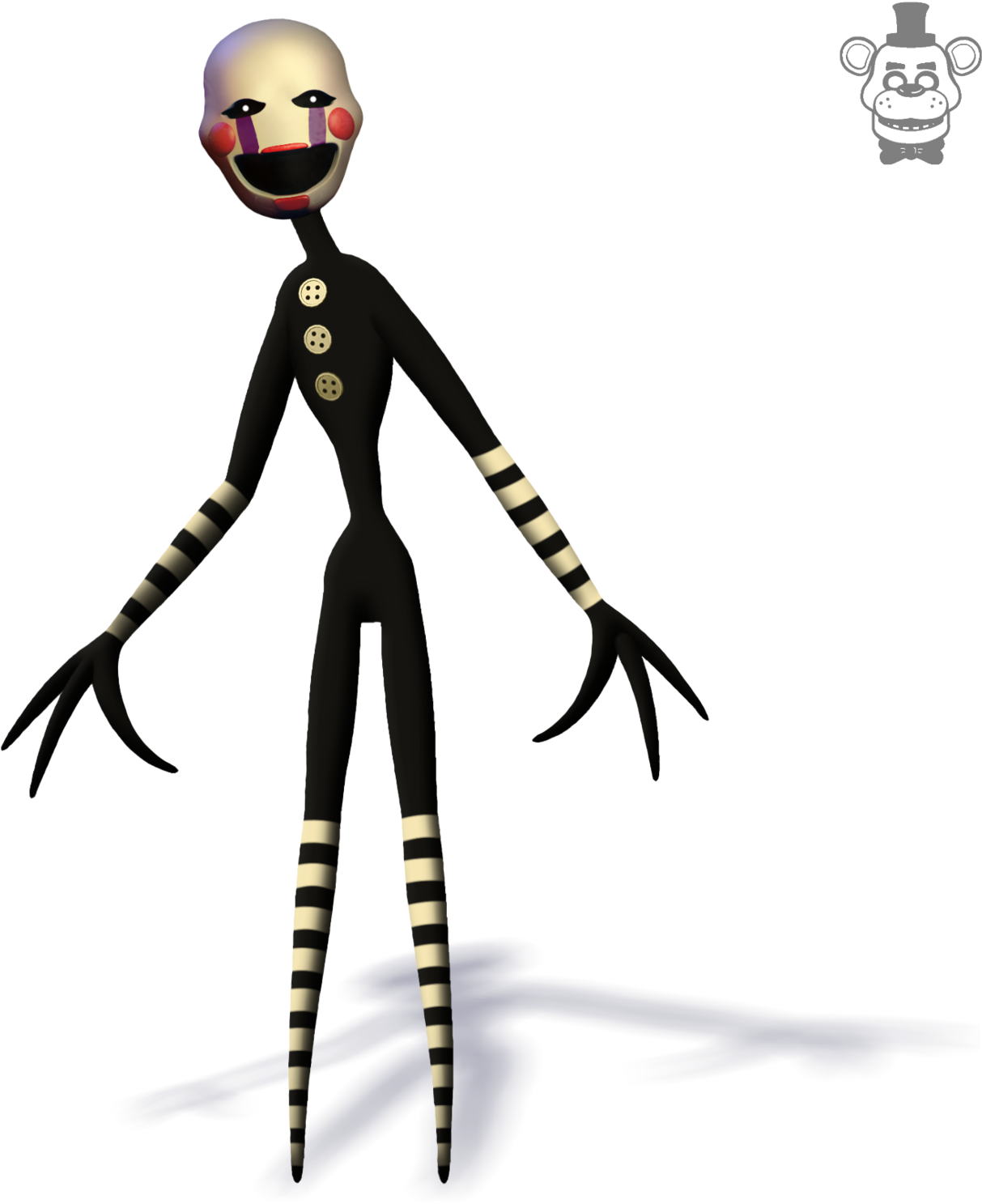 Cartoon Clipart Five Nights At Freddy's 2 Freddy Fazbear's - Puppet Five Nights At Freddy's 4 (1280x1539), Png Download