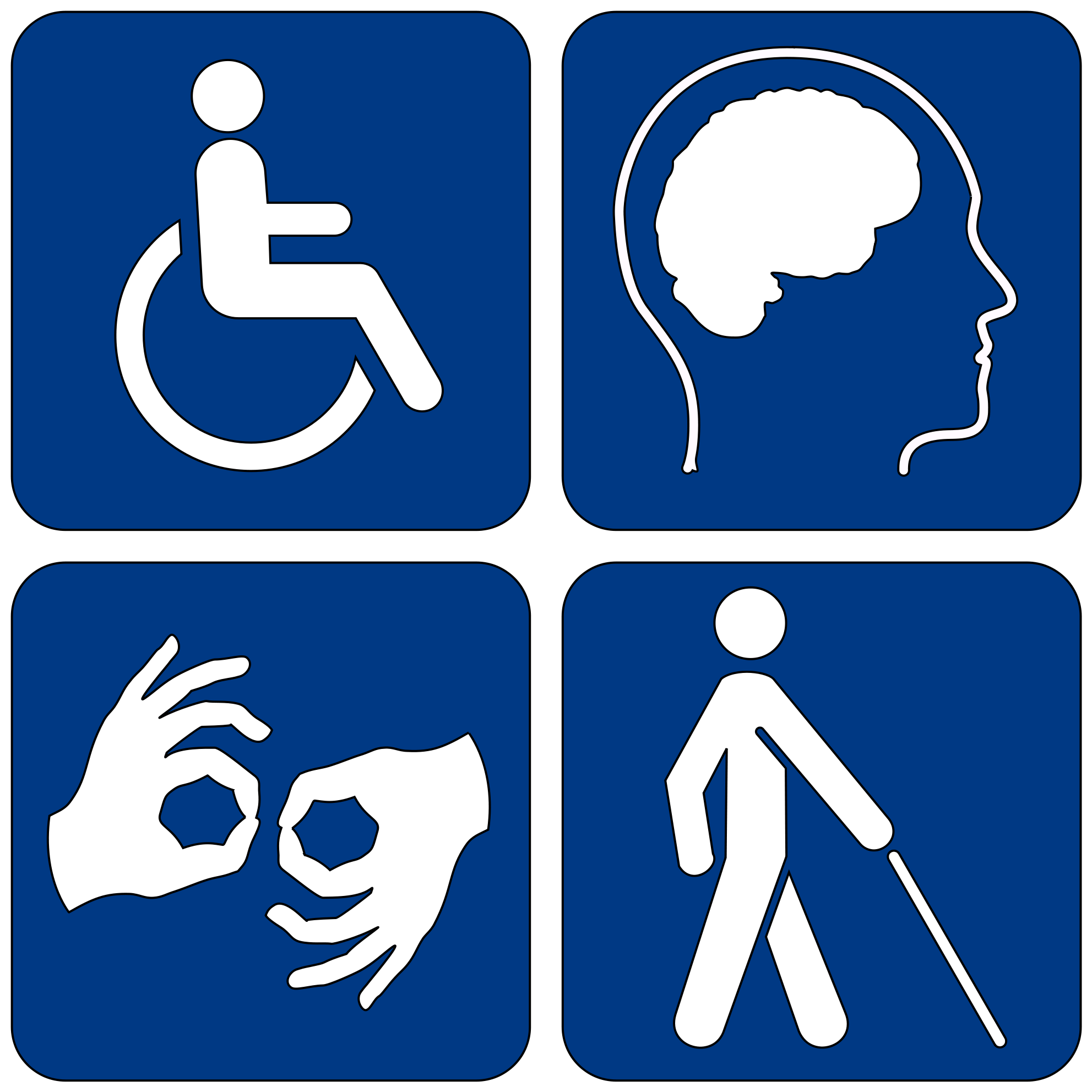New Svg Image - Disability Awareness (2000x2000), Png Download