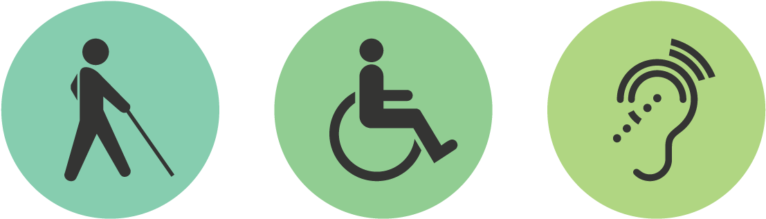 Embed Disability Icons - Someone In A Wheelchair (1200x400), Png Download