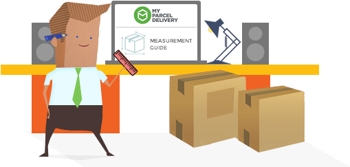 Parcelboy Weighing And Measuring - Parcel Sending Hd Png (537x245), Png Download