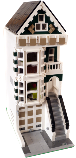 This Victorian House Is The First In Our San Francisco - Victorian House Modular Lego (413x700), Png Download