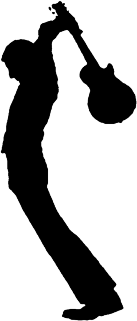 This Guitar Has 5 Seconds - Pete Townshend Guitar Smash Silhouette (483x1097), Png Download