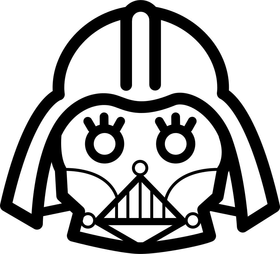 Darth Vader Frontal Head Outline - La Cabeza De Darth Vader (980x888), Png Download