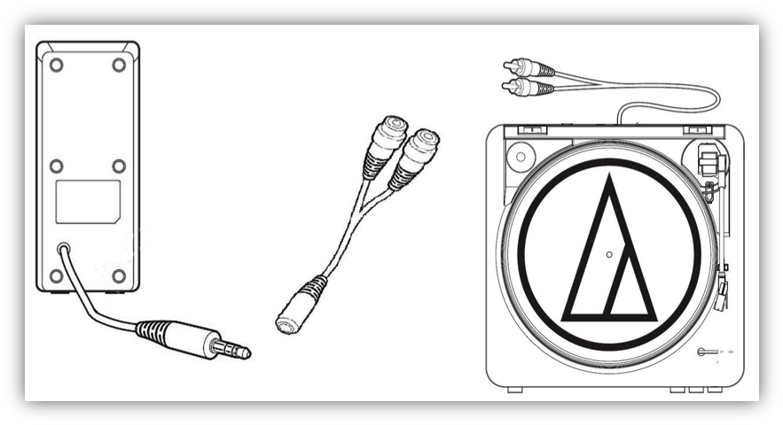 5 Mm Input - Audio Technica Lp5 Usb Turntable (894x491), Png Download