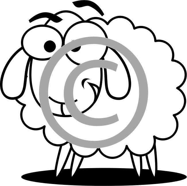 White Sheep - Black And White Clip Art Sheep (651x646), Png Download