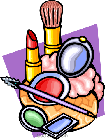 Makeup Royalty Free Vector Clip Art Illustration - Make Up Clip Art (360x480), Png Download