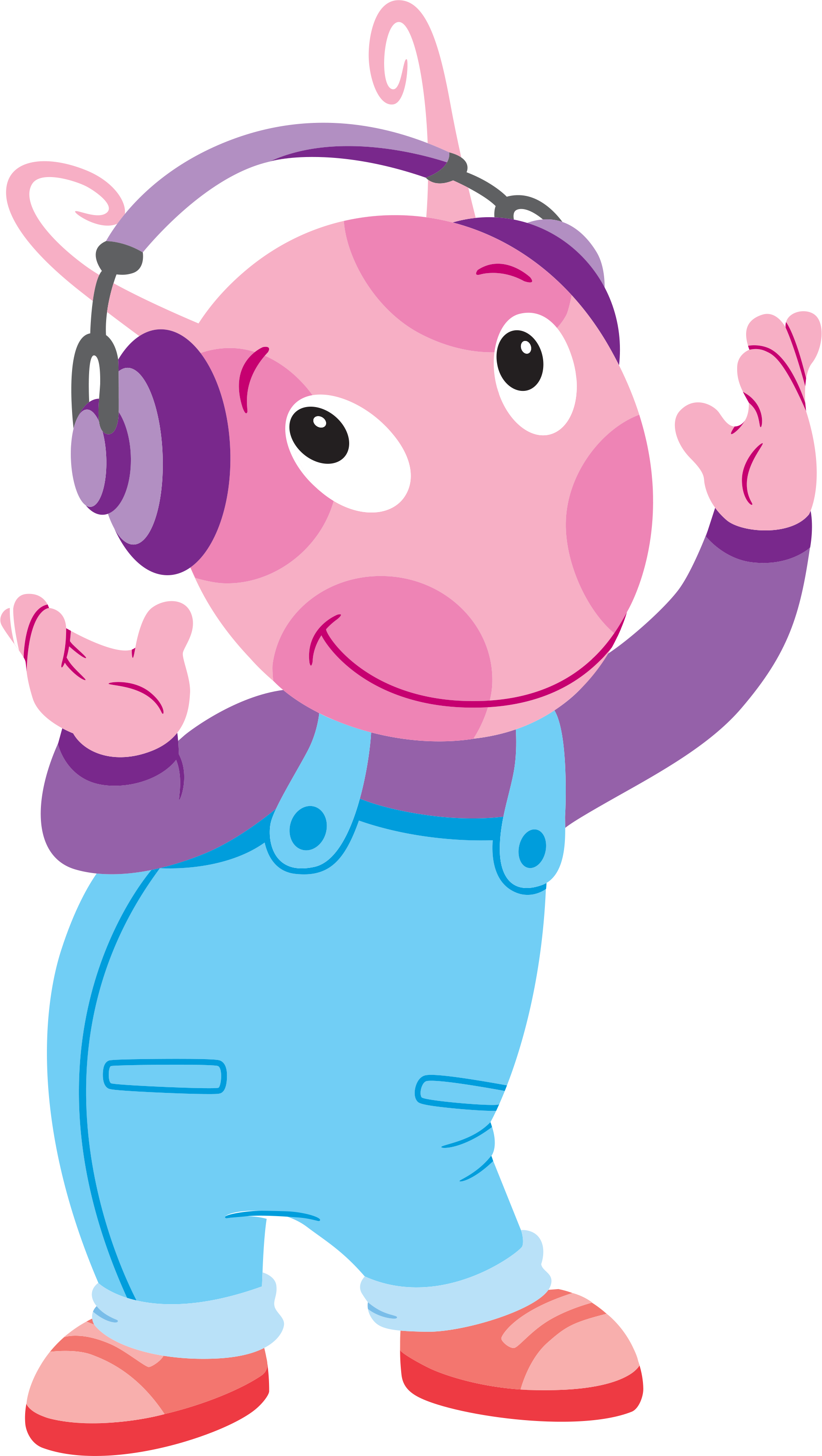 The Backyardigans Let's Play Music Guitarist Uniqua - Backyardigans Move To The Music (1928x3412), Png Download