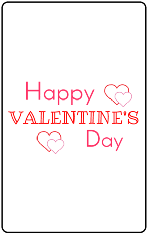 Happy Valentine's Day Chocolate Mini Candy Favor Labels - Valentine's Day (330x500), Png Download