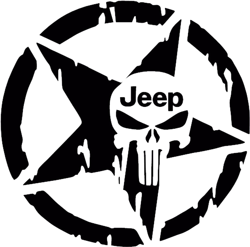 Star Scull Jeep Decal - Punisher Star (841x838), Png Download