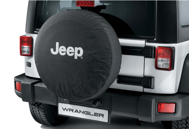Jeep Wrangler Spare Tyre Cover White Jeep Logo For - Jeep (600x600), Png Download