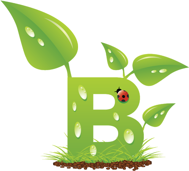 Blindada Por Deus - Letters With Plants (640x640), Png Download