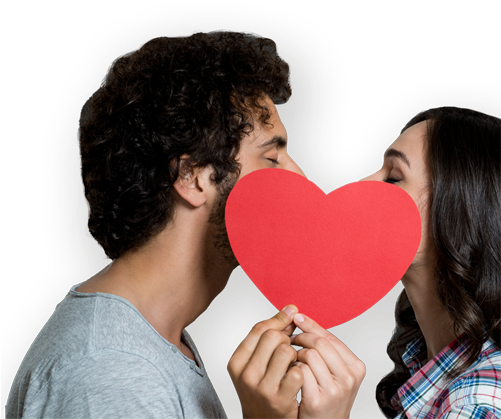 Some Unique Valentine's Day Photo Ideas - Kissing Romantically (500x500), Png Download