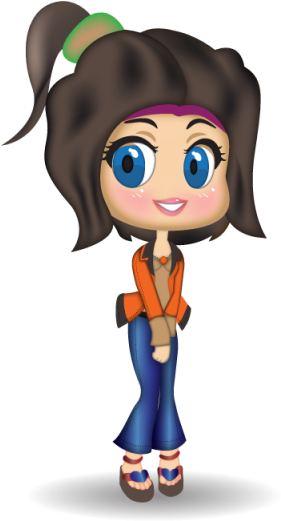 Cartoon Girl Design, 3d, Cute, Character Png And Vector - Portable Network Graphics (640x640), Png Download