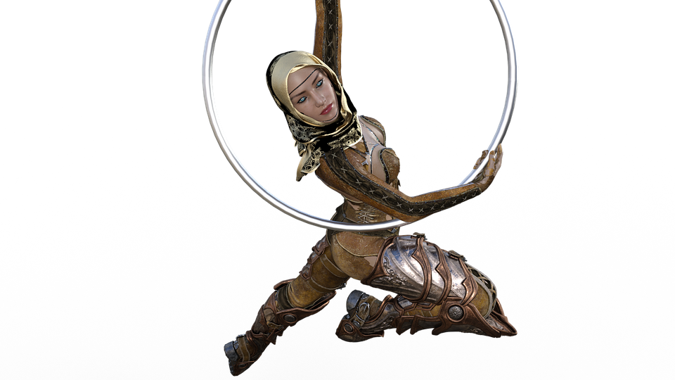 Female, Action, 3d Character, Model - Woman Warrior (960x540), Png Download