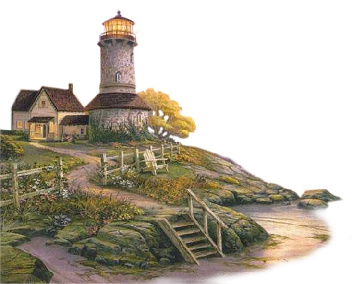 Victorian Die Cut - Lighthouse Sims 3 World (500x402), Png Download