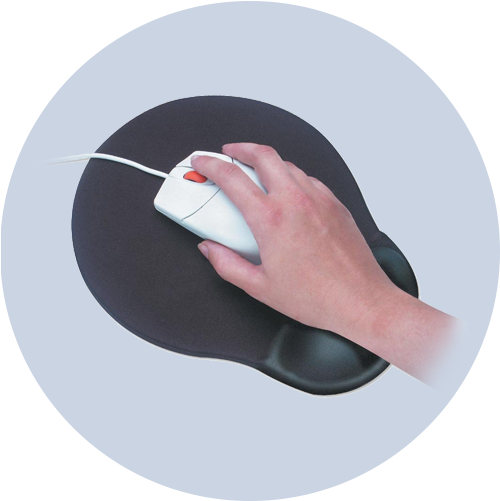 Mouse Pads & Wrist Rest - Lindy - Mouse Pad With Wrist Pillow (500x593), Png Download